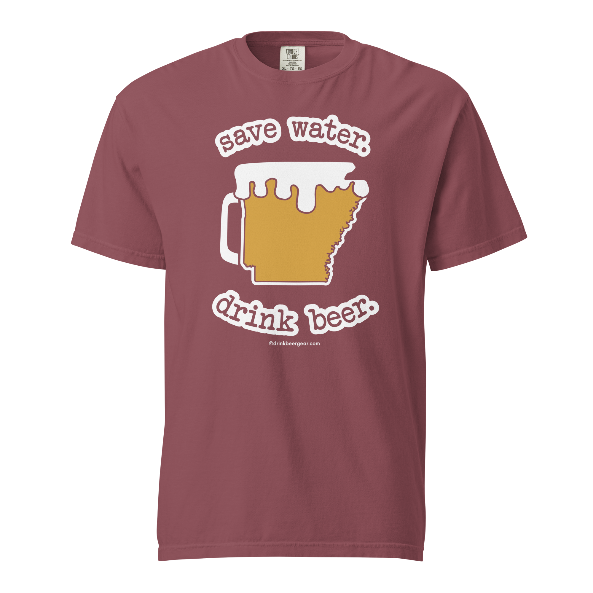 Arkansas Beer Mug Tee – Save Water. Drink Beer. - COMFORT COLORS BRAND TEE Drink Beer Gear
