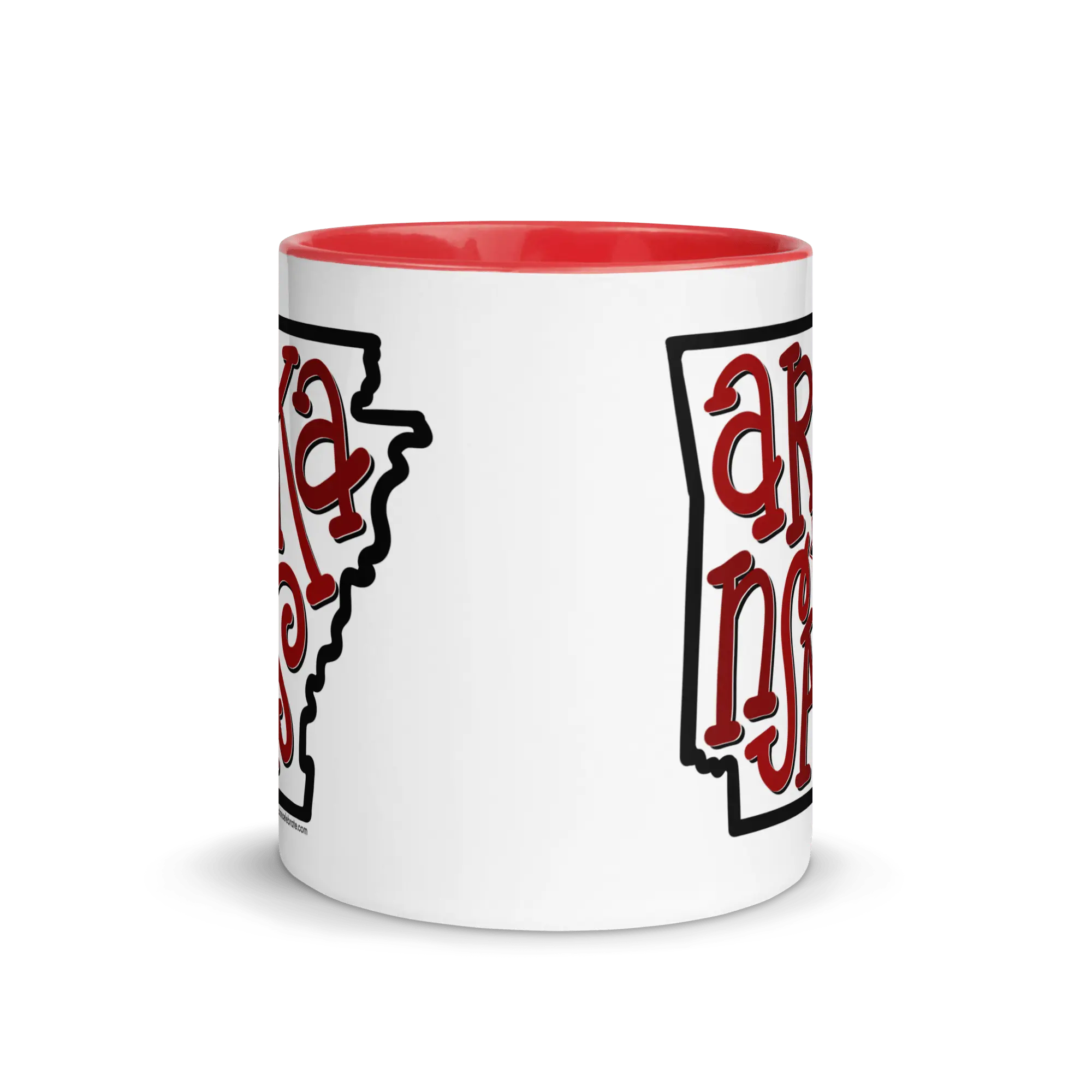 Arkansas Mug - Hand-drawn Lettering by Leslie Gonce - Ceramic Coffee Mug