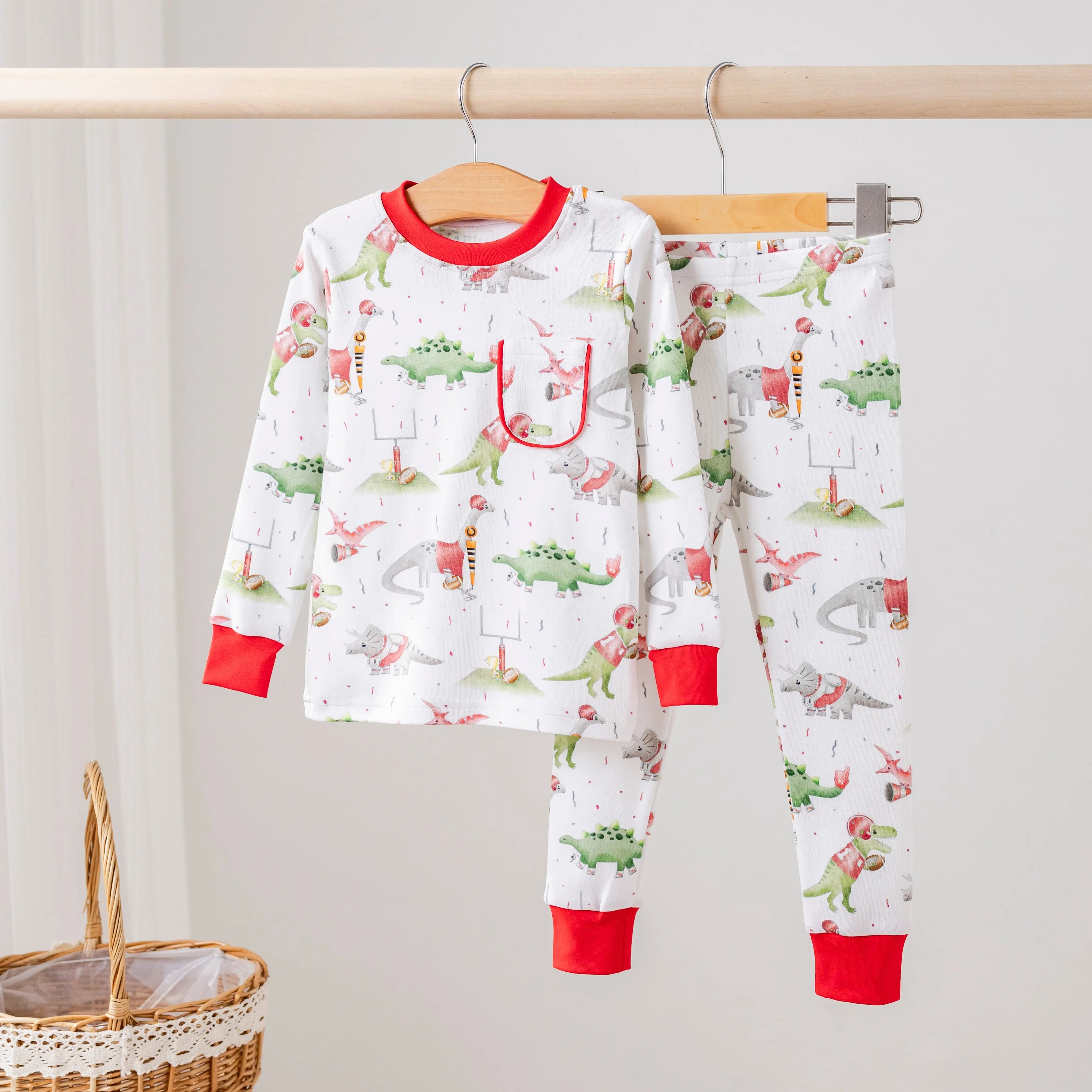 Arkansas Dinos All-Stars Organic Cotton Kids Pajamas Nola Tawk