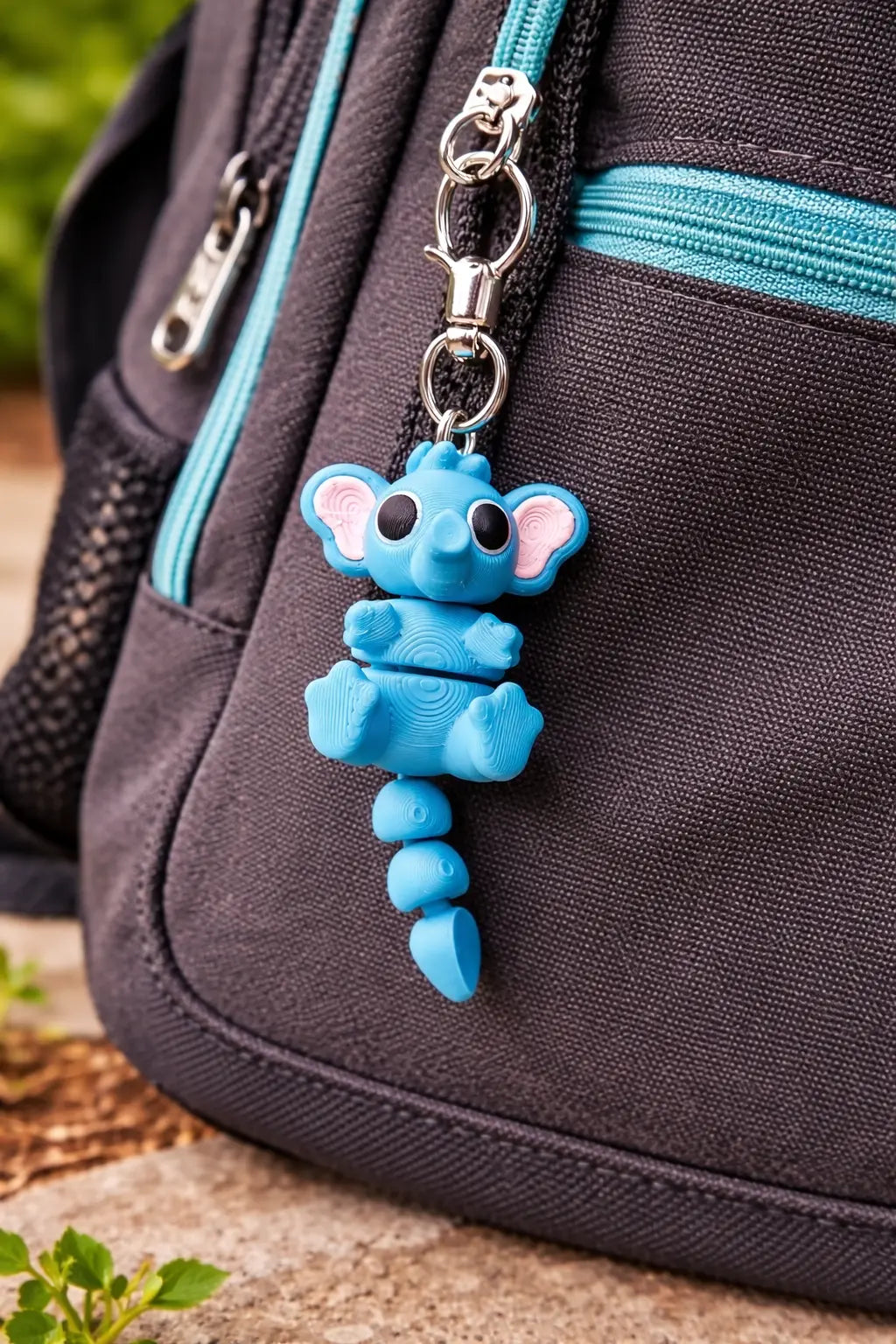 The Tween Space Articulated Elephant Fidget Keychain — Sensory Toy | 3D Printed by The Tween Space, paper gift detail photo 2