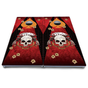 Artist Series Cornhole Boards - All Weather Series - Deadman's Hand by Cornhole Solutions, custom cornhole board detail photo 5