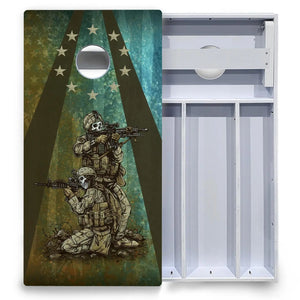 Artist Series Cornhole Boards - All Weather Series - Got Your Six by Cornhole Solutions, custom cornhole board detail photo 4