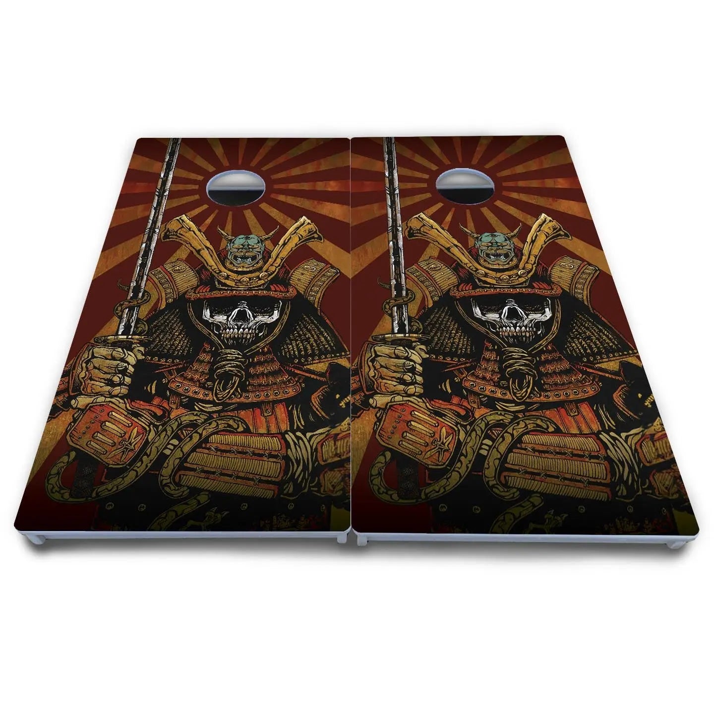 Artist Series Cornhole Boards - All Weather Series - Samurai by Cornhole Solutions, custom cornhole board detail photo 5