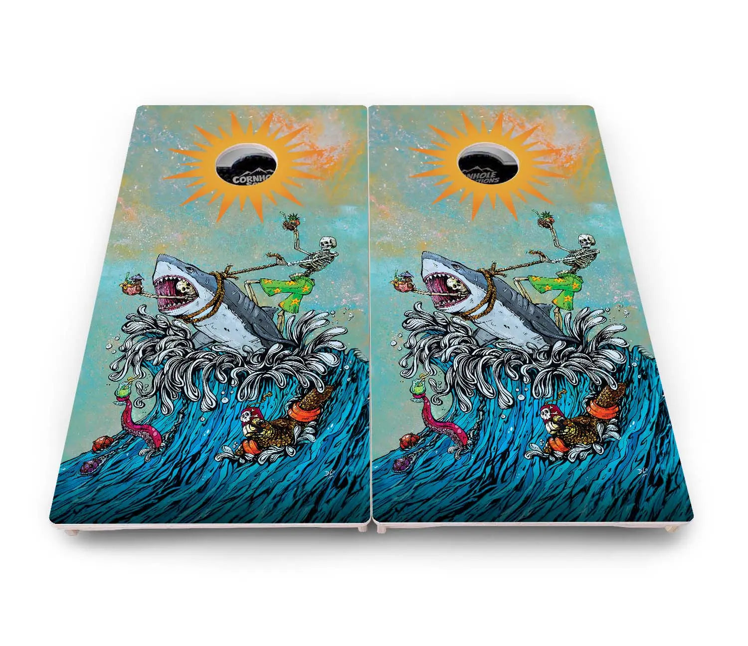 Artist Series Cornhole Boards - Pro Solution Lite Series by Cornhole Solutions, custom cornhole board detail photo 6