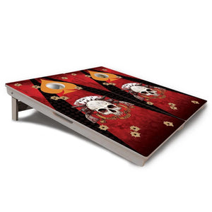 Artist Series Cornhole Boards - Professional Tournament Series - Deadman's Hand by Cornhole Solutions, custom cornhole board detail photo 3