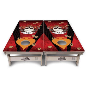 Artist Series Cornhole Boards - Professional Tournament Series - Deadman's Hand by Cornhole Solutions, custom cornhole board detail photo 6