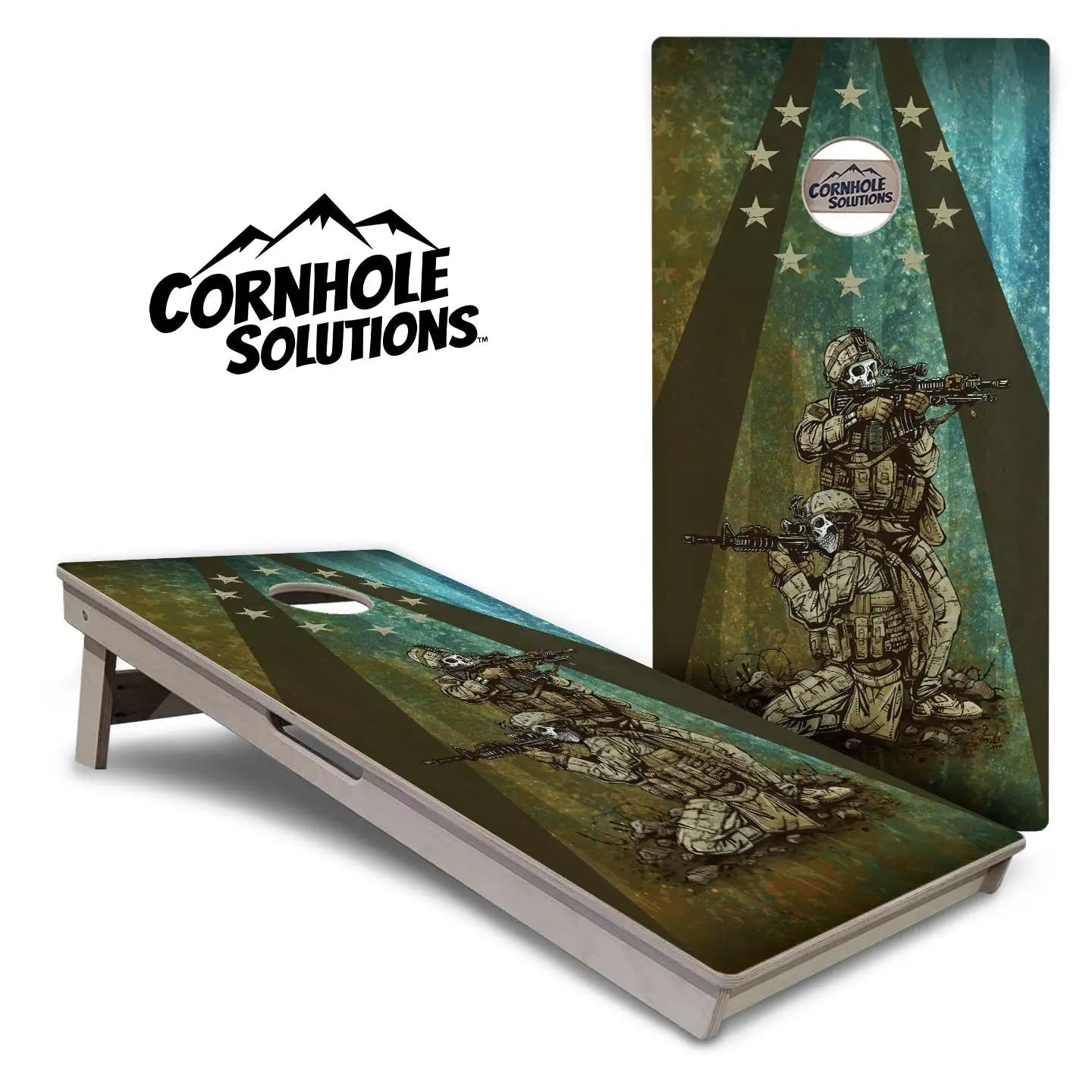 Artist Series Cornhole Boards - Professional Tournament Series - Got Your Six by Cornhole Solutions, custom cornhole board main product photo