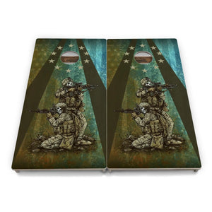 Artist Series Cornhole Boards - Professional Tournament Series - Got Your Six by Cornhole Solutions, custom cornhole board detail photo 2