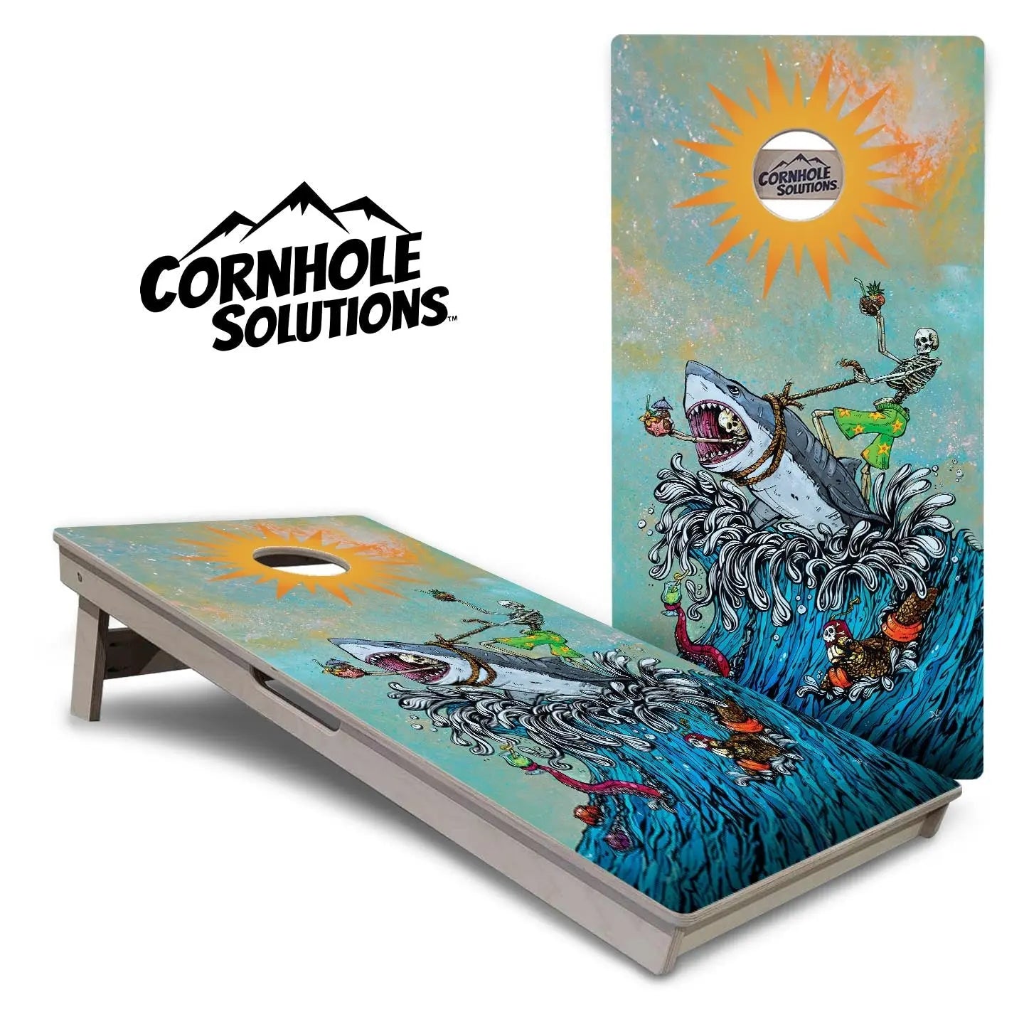 Artist Series Cornhole Boards - Professional Tournament Series - Great White Wave Cornhole Solutions