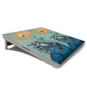 Artist Series Cornhole Boards - Professional Tournament Series - Great White Wave by Cornhole Solutions, custom cornhole board detail photo 3