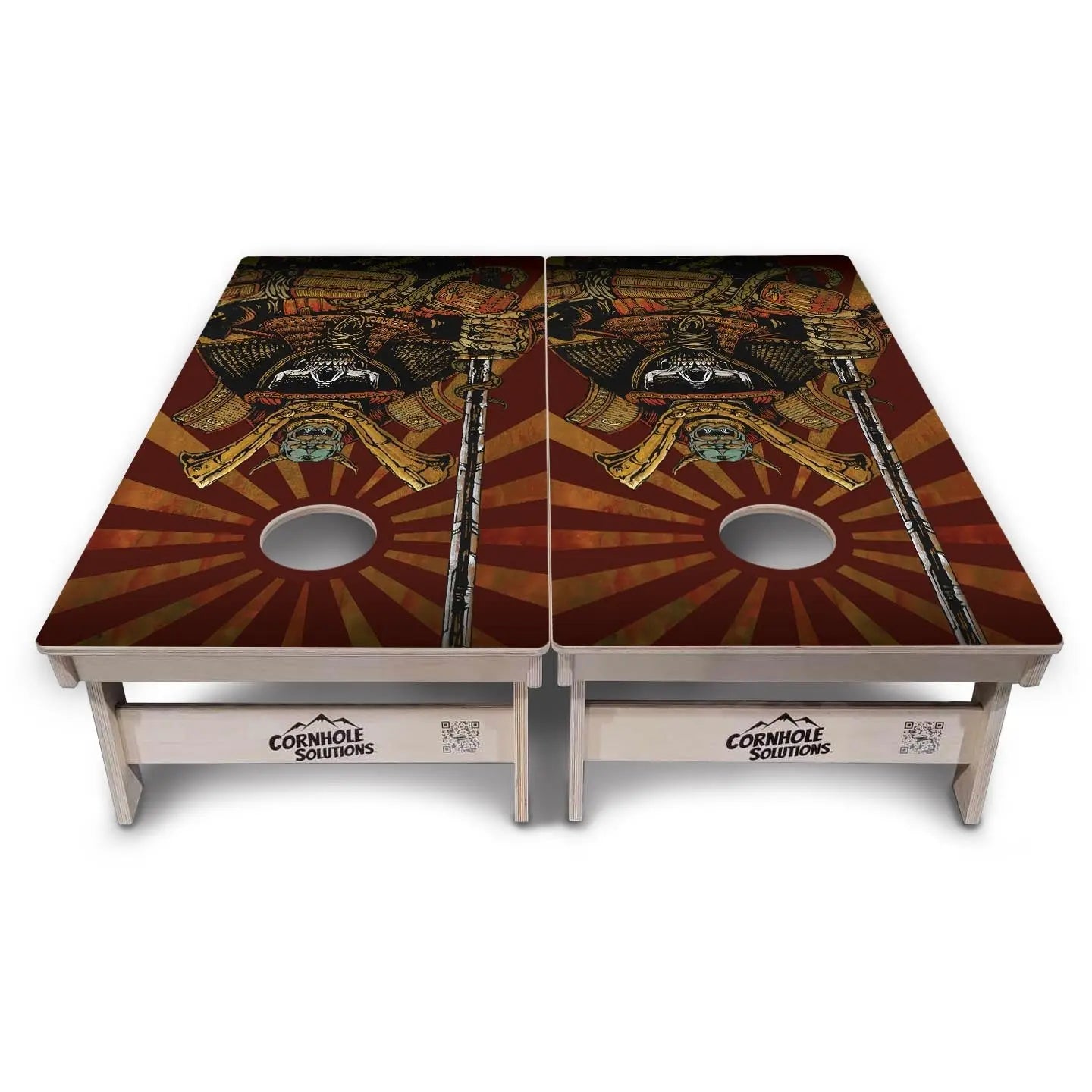 Artist Series Cornhole Boards - Professional Tournament Series - Samurai by Cornhole Solutions, custom cornhole board detail photo 6