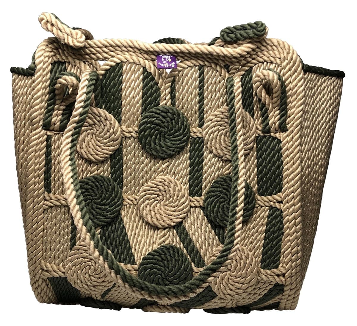A-Series Woven Rope Purse handwoven rope bag by Nomadic State of Mind, view 4