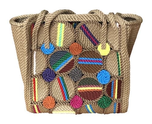 A-Series Woven Rope Purse handwoven rope bag by Nomadic State of Mind, view 5