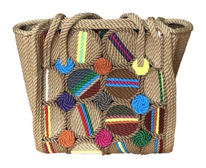 A-Series Woven Rope Purse handwoven rope bag by Nomadic State of Mind, view 5