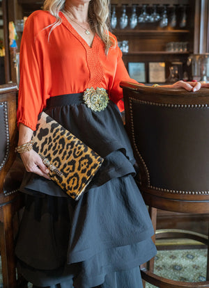 Ashley Clutch by Garland Bags, handmade leather goods detail photo 6