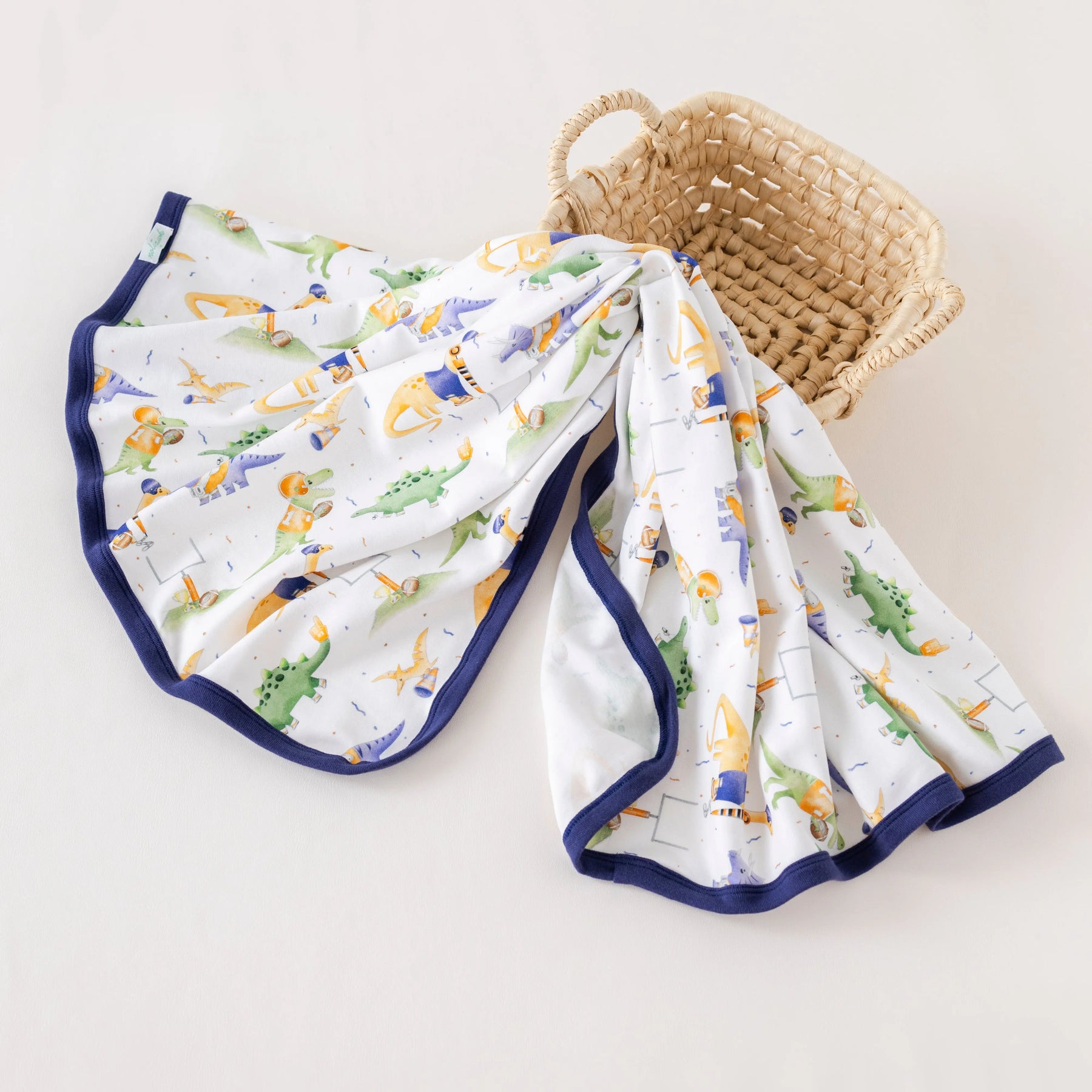 Auburn Dinos All-Stars Organic Cotton Baby Blanket Nola Tawk
