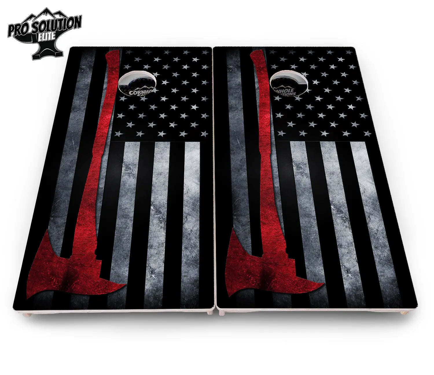 Axe Flag Cornhole Boards - Pro Solution Elite Series by Cornhole Solutions, custom cornhole board detail photo 4