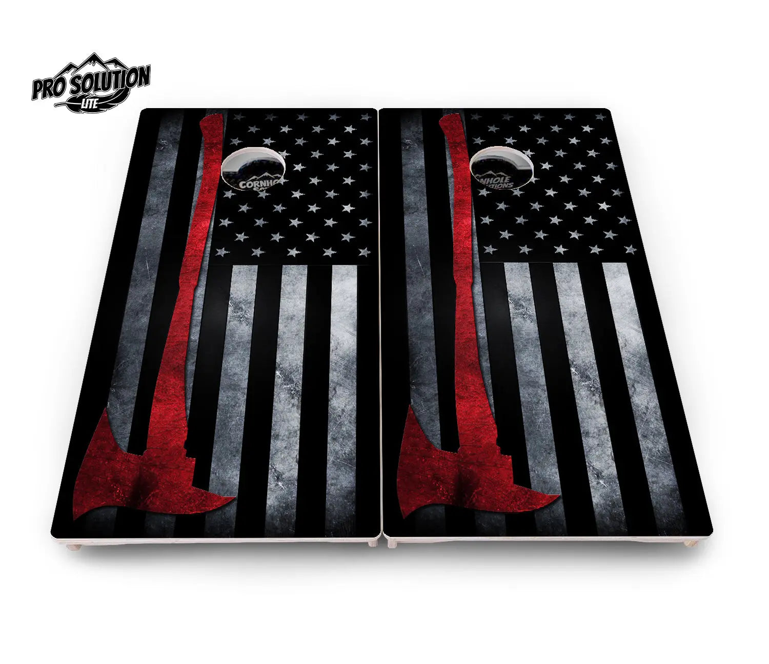 Axe Flag Cornhole Boards - Pro Solution Lite Series by Cornhole Solutions, custom cornhole board detail photo 2