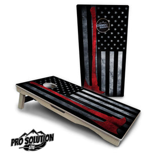 Axe Flag Cornhole Boards - Pro Solution Lite Series by Cornhole Solutions, custom cornhole board detail photo 4