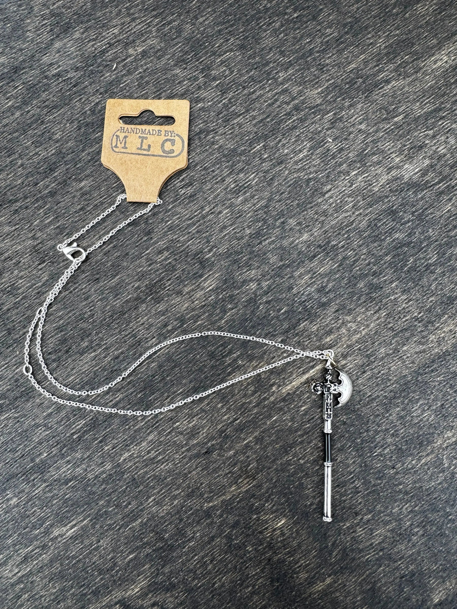 Axe Wielder Necklace | Fantasy Gamer Jewelry Gift