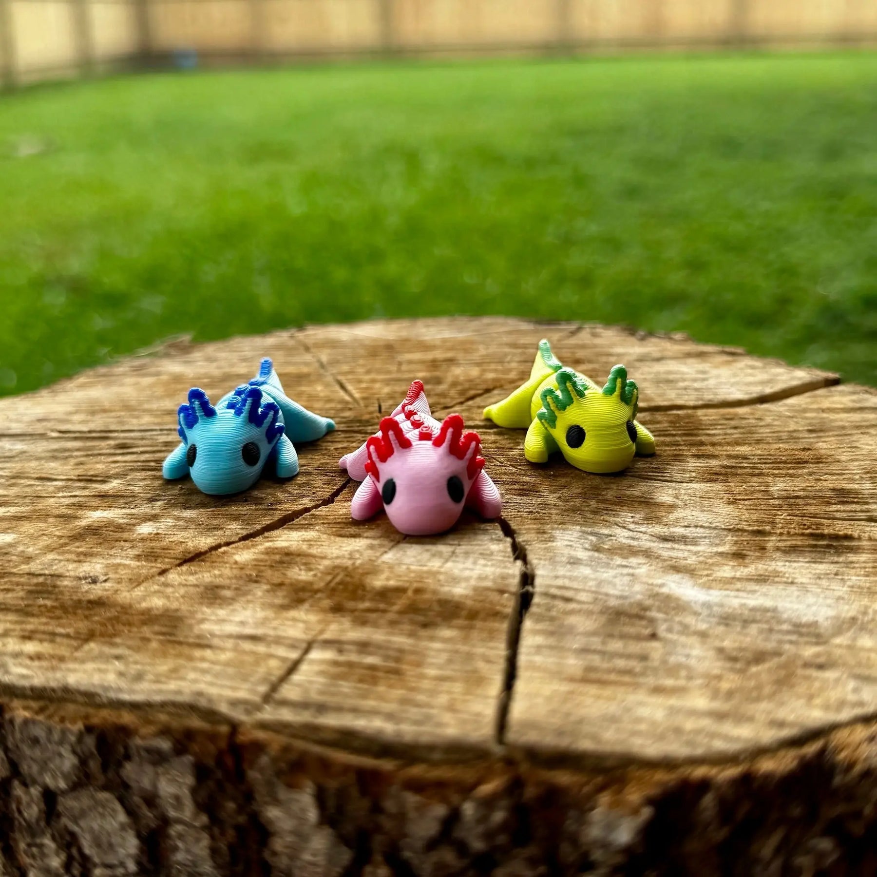Axolotl Mini Fidget Toy Bundle | 3D Printed Sensory Toys by Mushroom Lady Co, paper gift main product photo