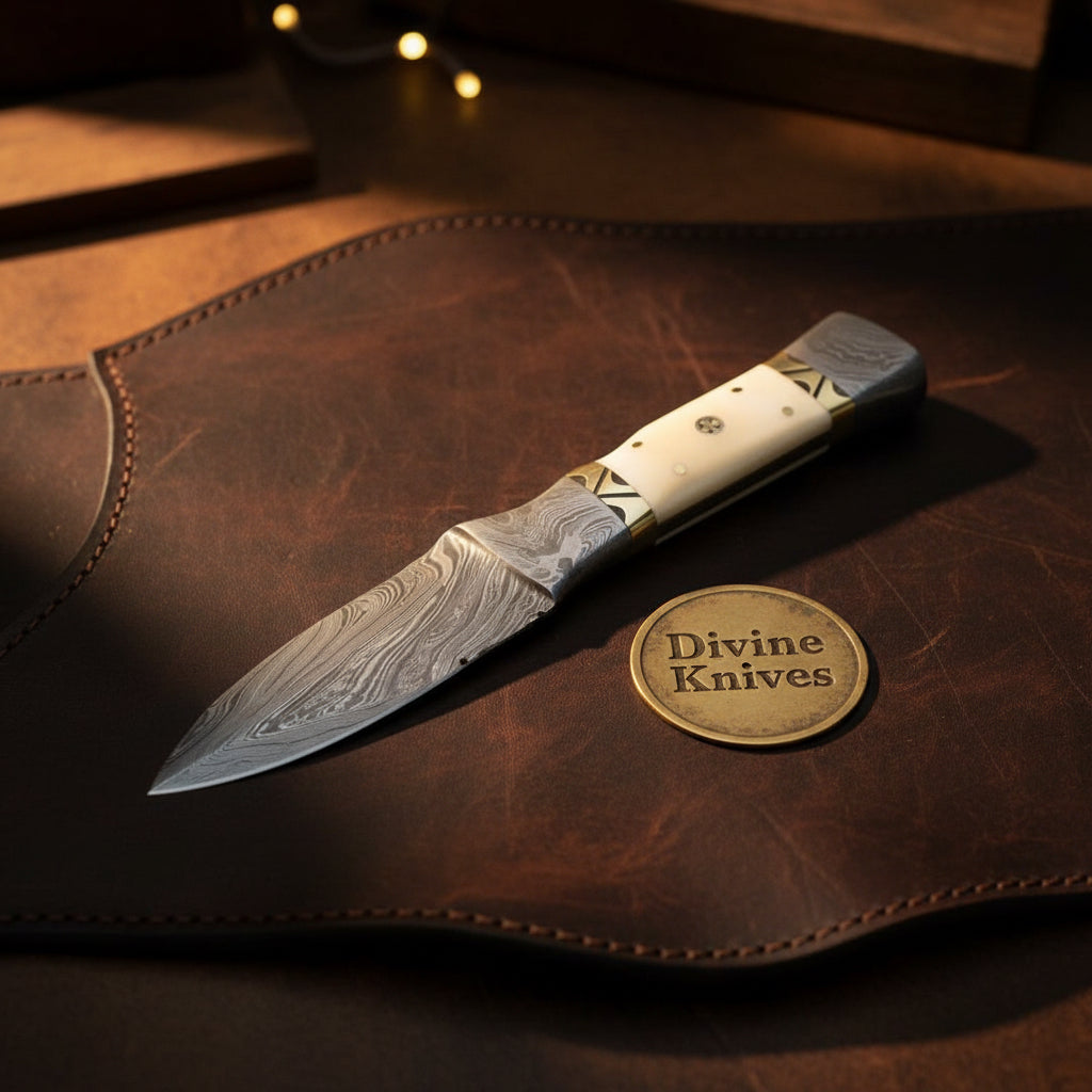 Damascus Pocket Skinner Set with Three Compact Blades