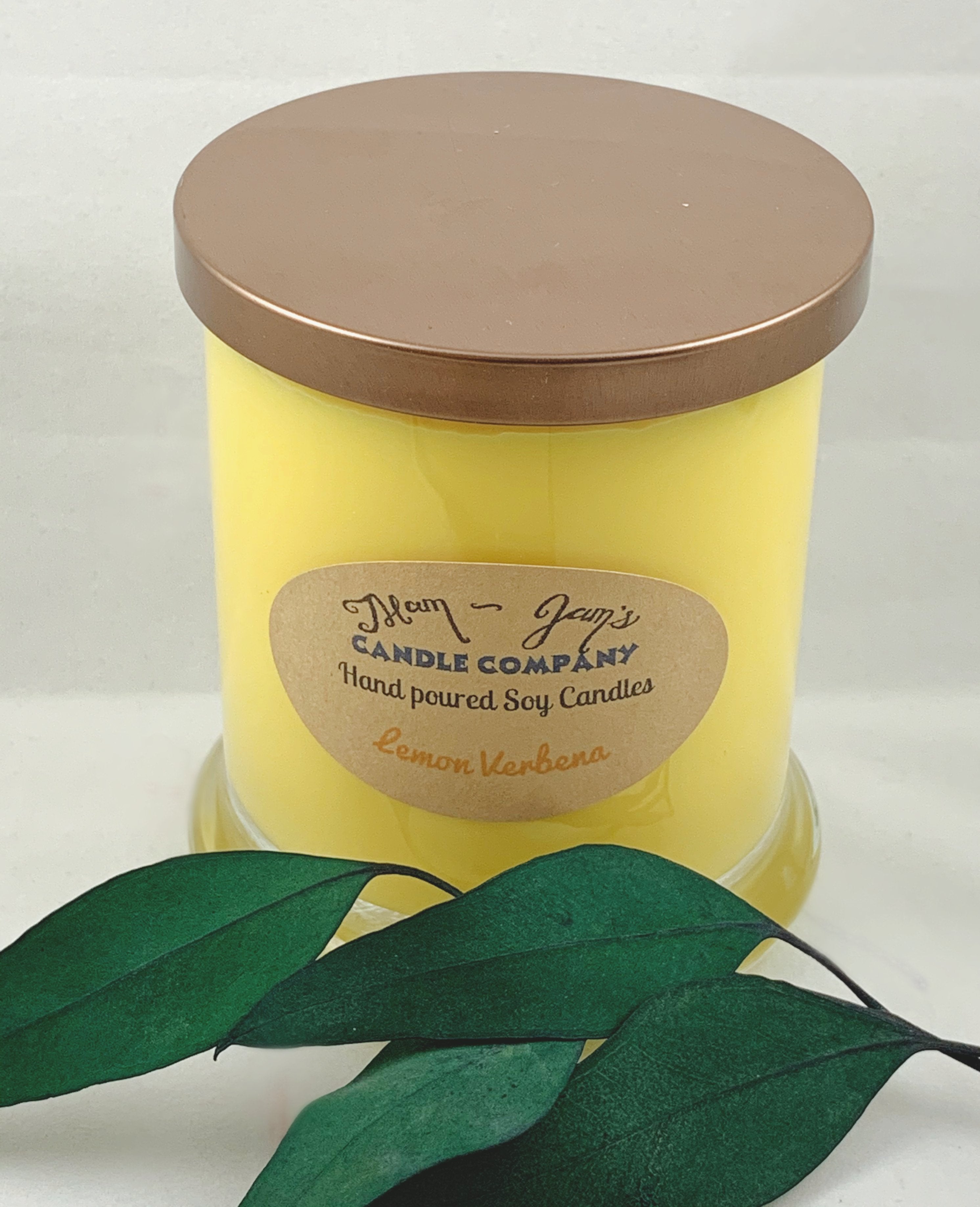 Lemon Verbena soy candle and wax melts by Mam Jam’s Candle Company