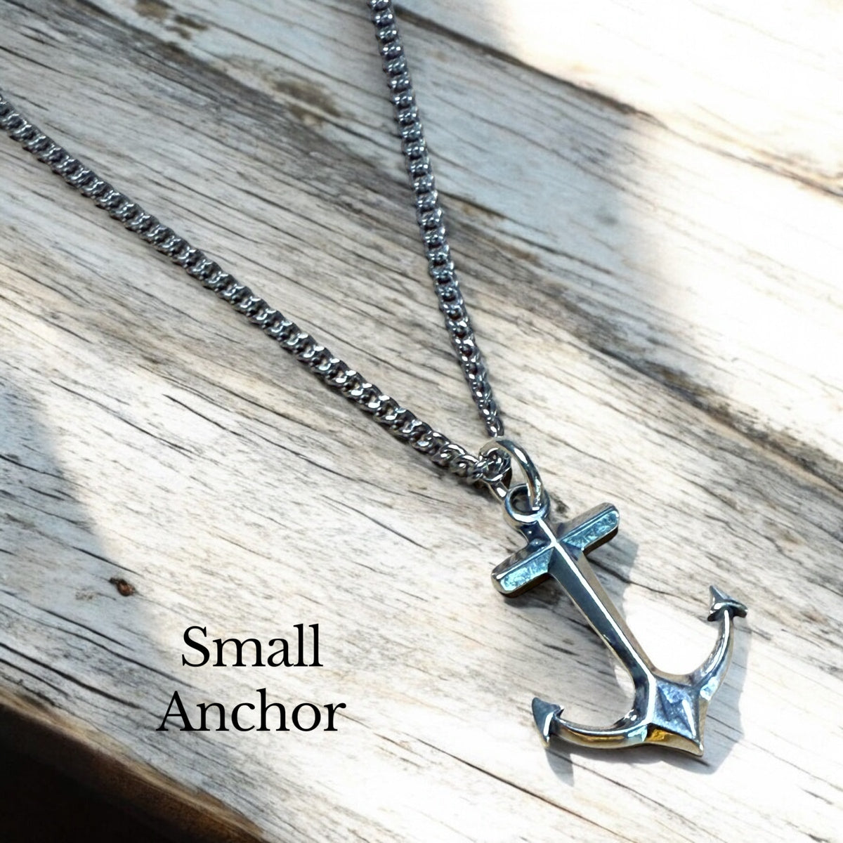 Hold Fast Anchor Necklace - Sterling Silver Christian necklace by Forged By Fire - additional view 7