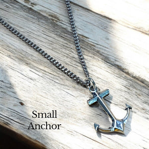 Hold Fast Anchor Necklace - Sterling Silver Christian necklace by Forged By Fire - additional view 7