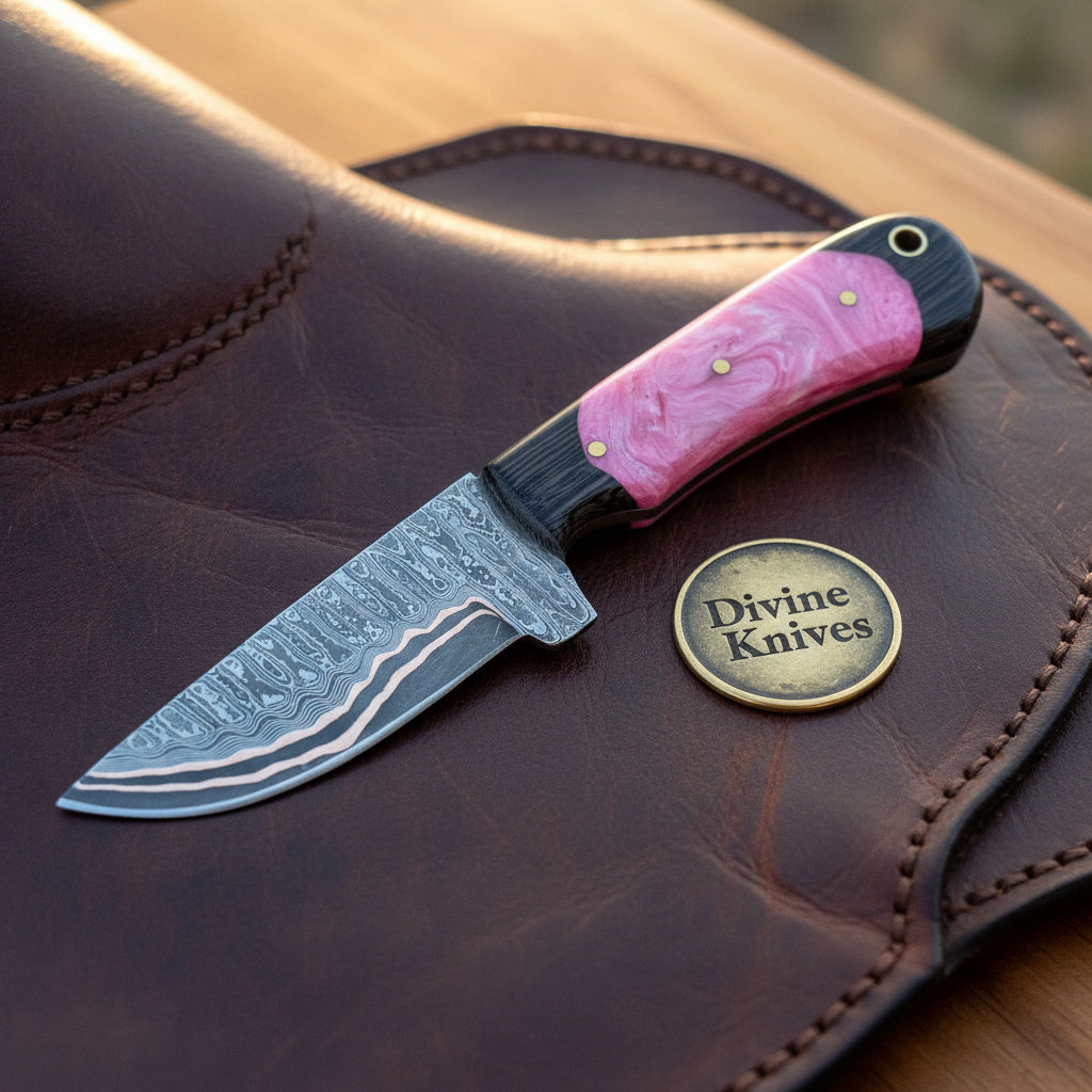Copper Mai Damascus Skinner with Genuine Copper-Toned Layers by Divine Knives — view 1 of 1