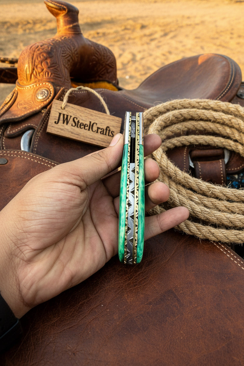 Jadeline Damascus Folder product detail, view 2