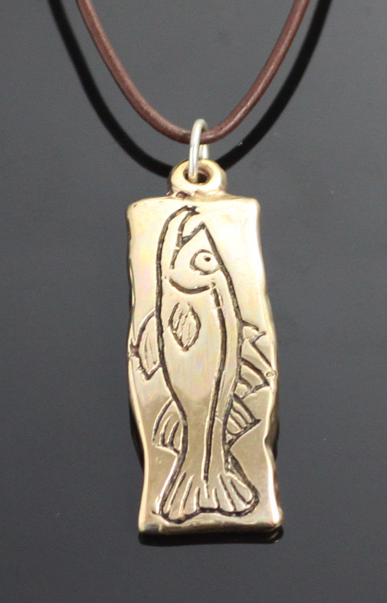 Bronze Snook Tag Pendant-BRF1006