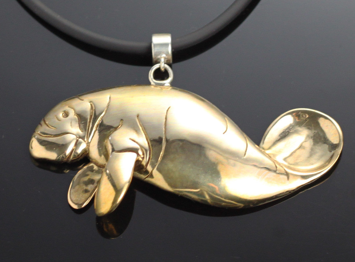 Bronze Lg Manatee Pendant – BRS1003