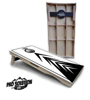B&W Arrow Cornhole Boards - Pro Solution Lite Series by Cornhole Solutions, custom cornhole board detail photo 2