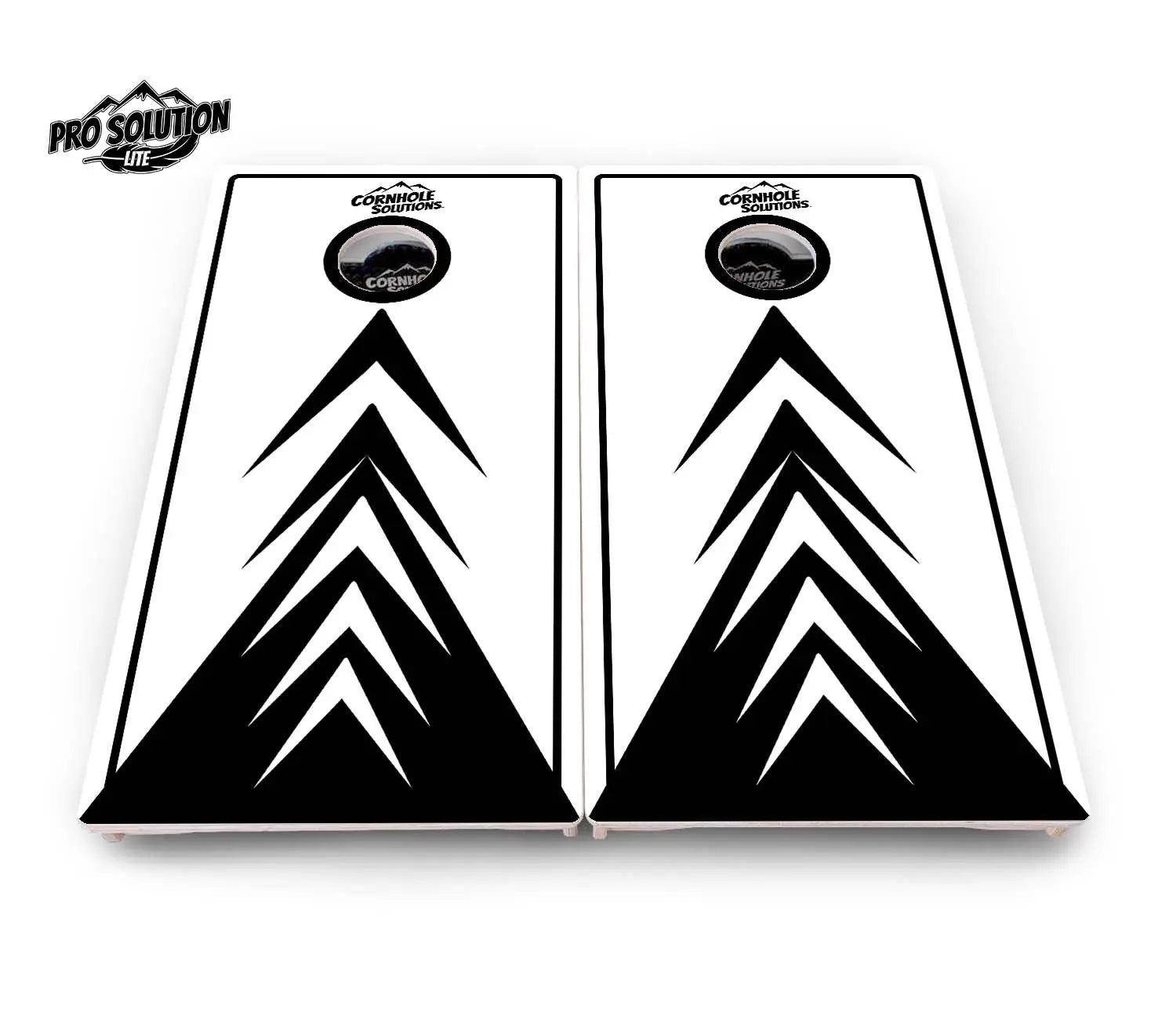 B&W Arrow Cornhole Boards - Pro Solution Lite Series by Cornhole Solutions, custom cornhole board detail photo 3