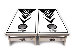 B&W Arrows Cornhole Boards - Professional Tournament Series by Cornhole Solutions, custom cornhole board detail photo 3
