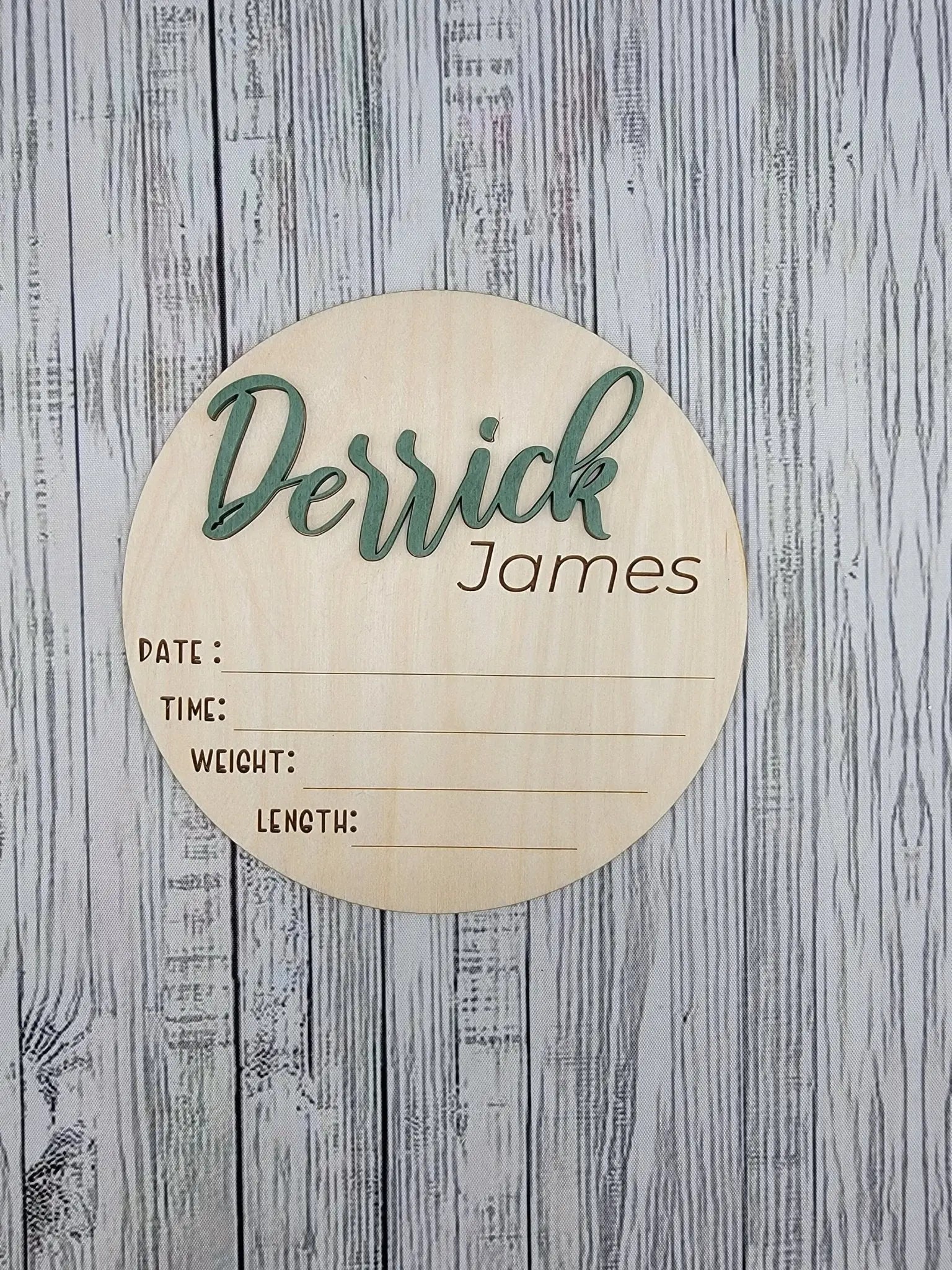 Baby Announcement Sign With Birth Stats EverLee Creations