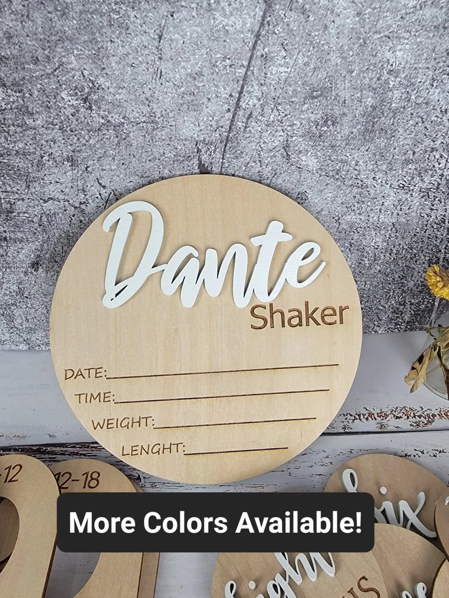 Baby Announcement Sign With Birth Stats EverLee Creations