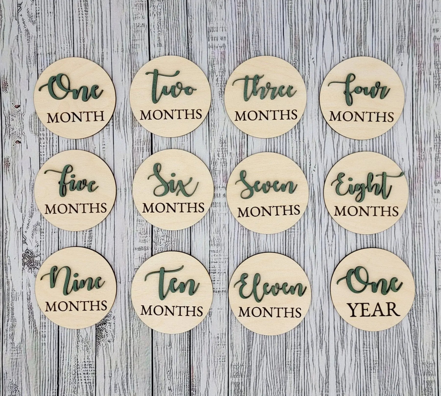 Baby Announcement Sign With Birth Stats and Milestone Discs by EverLee Creations, Southern home decor detail photo 4