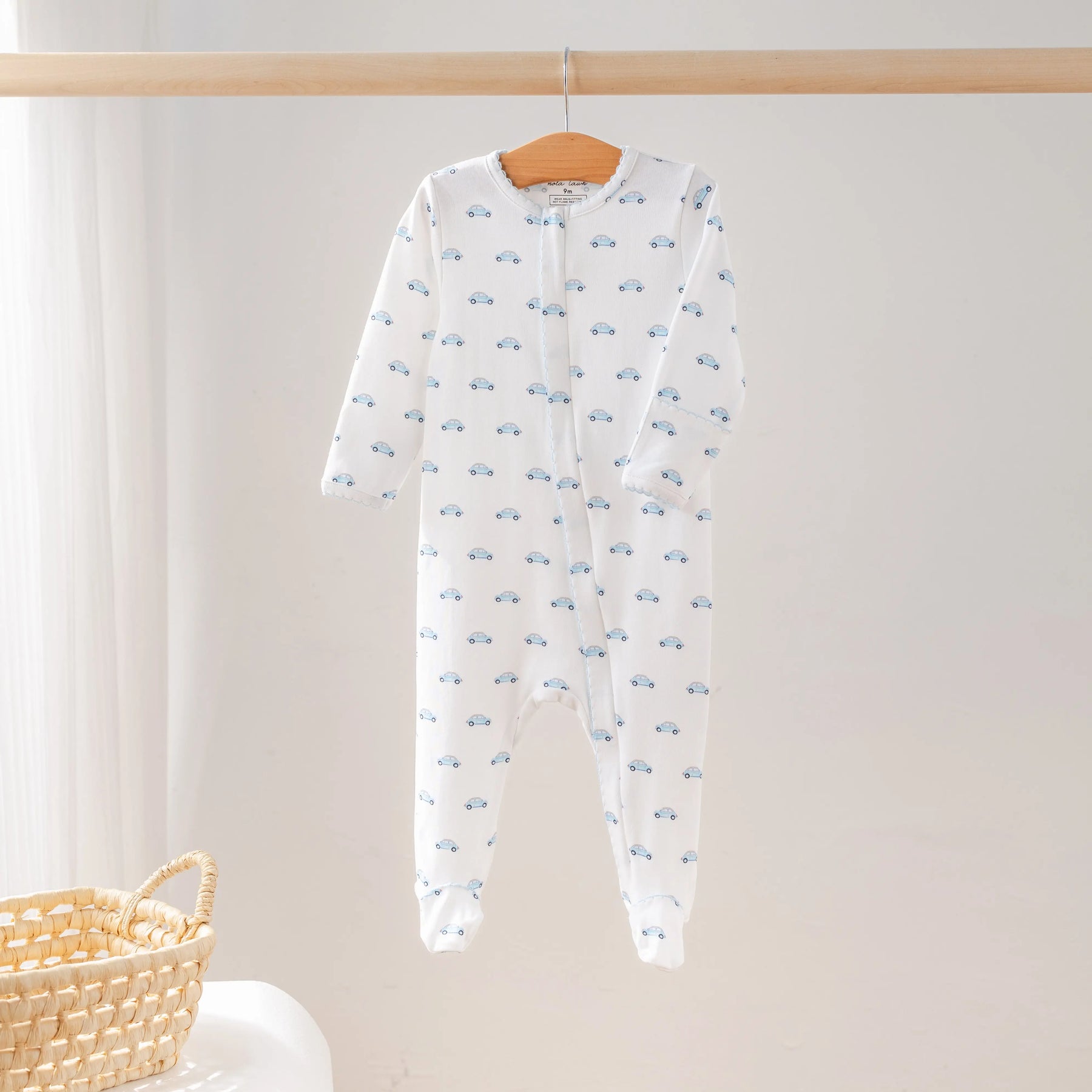 Baby Basics: Little Blue Wheels Organic Cotton Baby Pajamas Nola Tawk