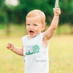 Baby Boy First Birthday Golf Outfit | Hole-In-One Jon Jon by Seven Lantern Lane, children's boutique clothing detail photo 4