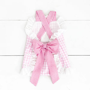 Baby Girl Smocked First Birthday Bubble by Seven Lantern Lane, children's boutique clothing detail photo 2
