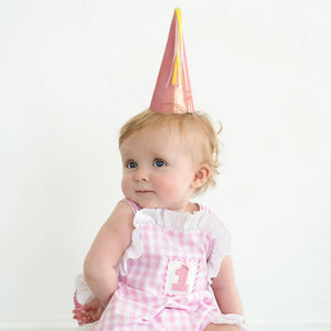 Baby Girl Smocked First Birthday Bubble by Seven Lantern Lane, children's boutique clothing detail photo 10