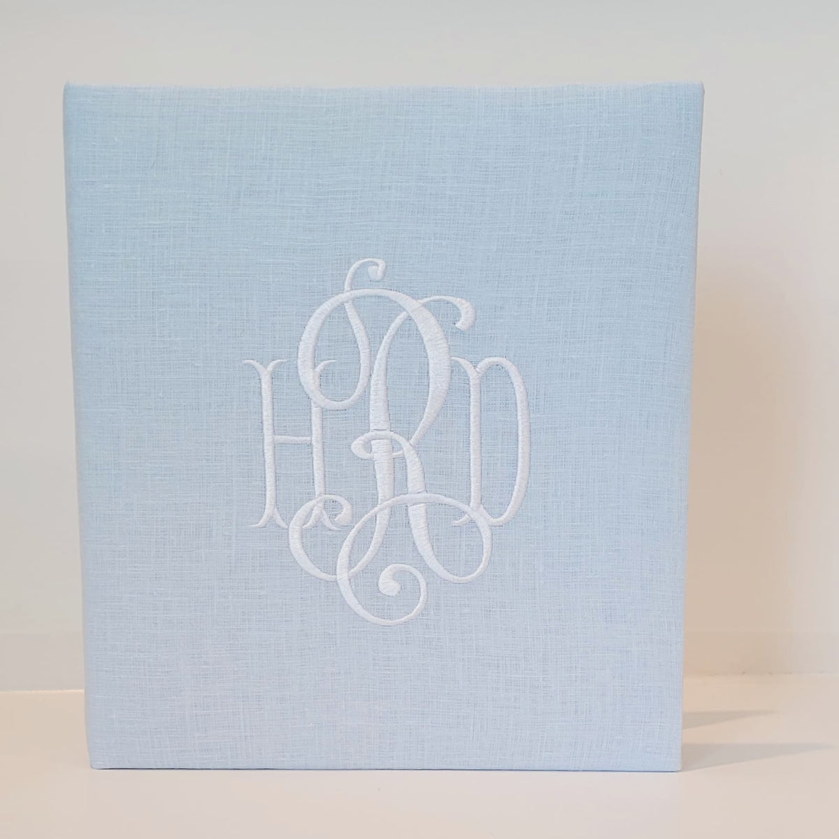 Baby Memory Book - Blue Silk (w/o Bow)