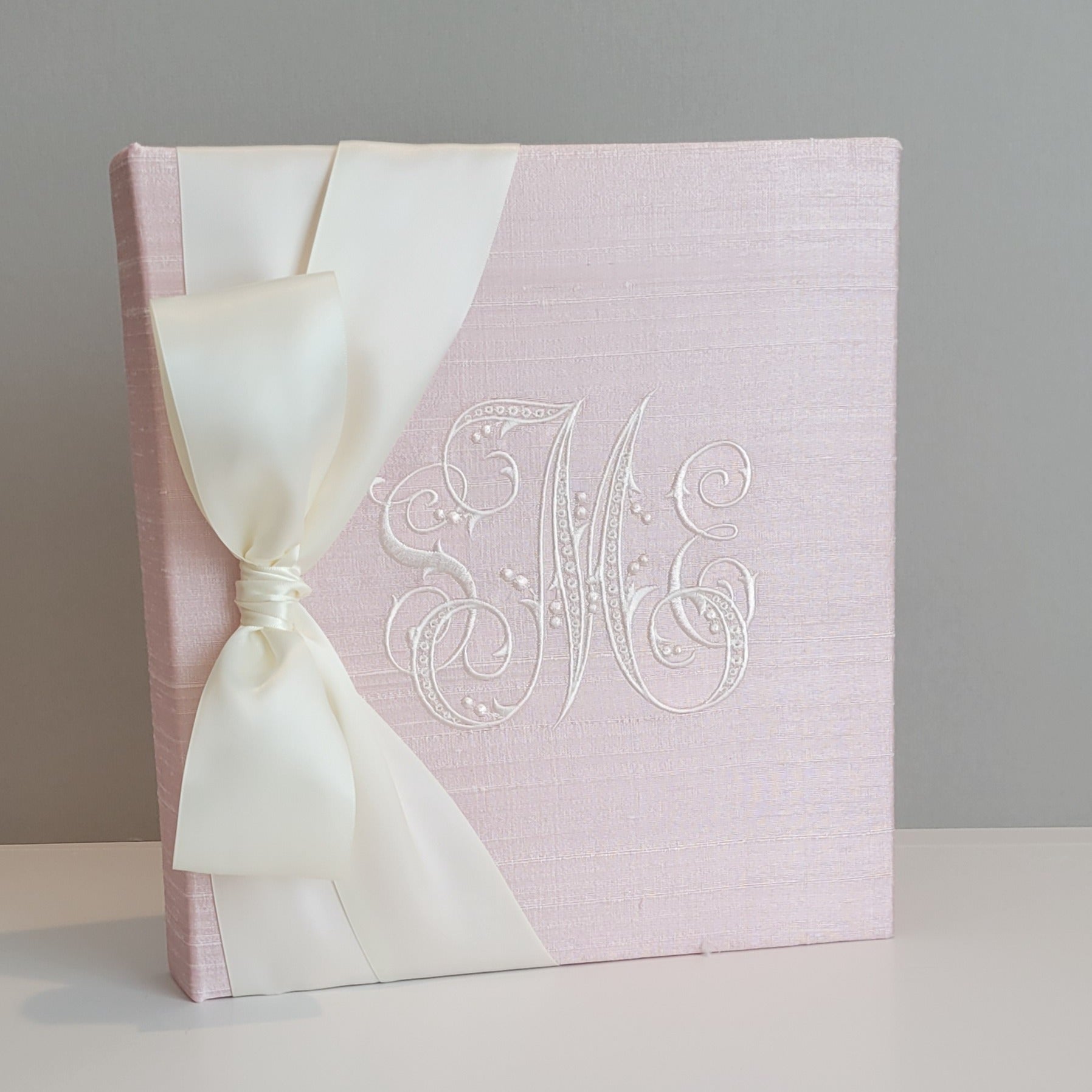 Baby Memory Book - Pink Silk (w/ SATIN Bow) by AP Creations in Tuscaloosa, paper gift detail photo 4