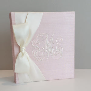 Baby Memory Book - Pink Silk (w/ SATIN Bow) by AP Creations in Tuscaloosa, paper gift detail photo 4