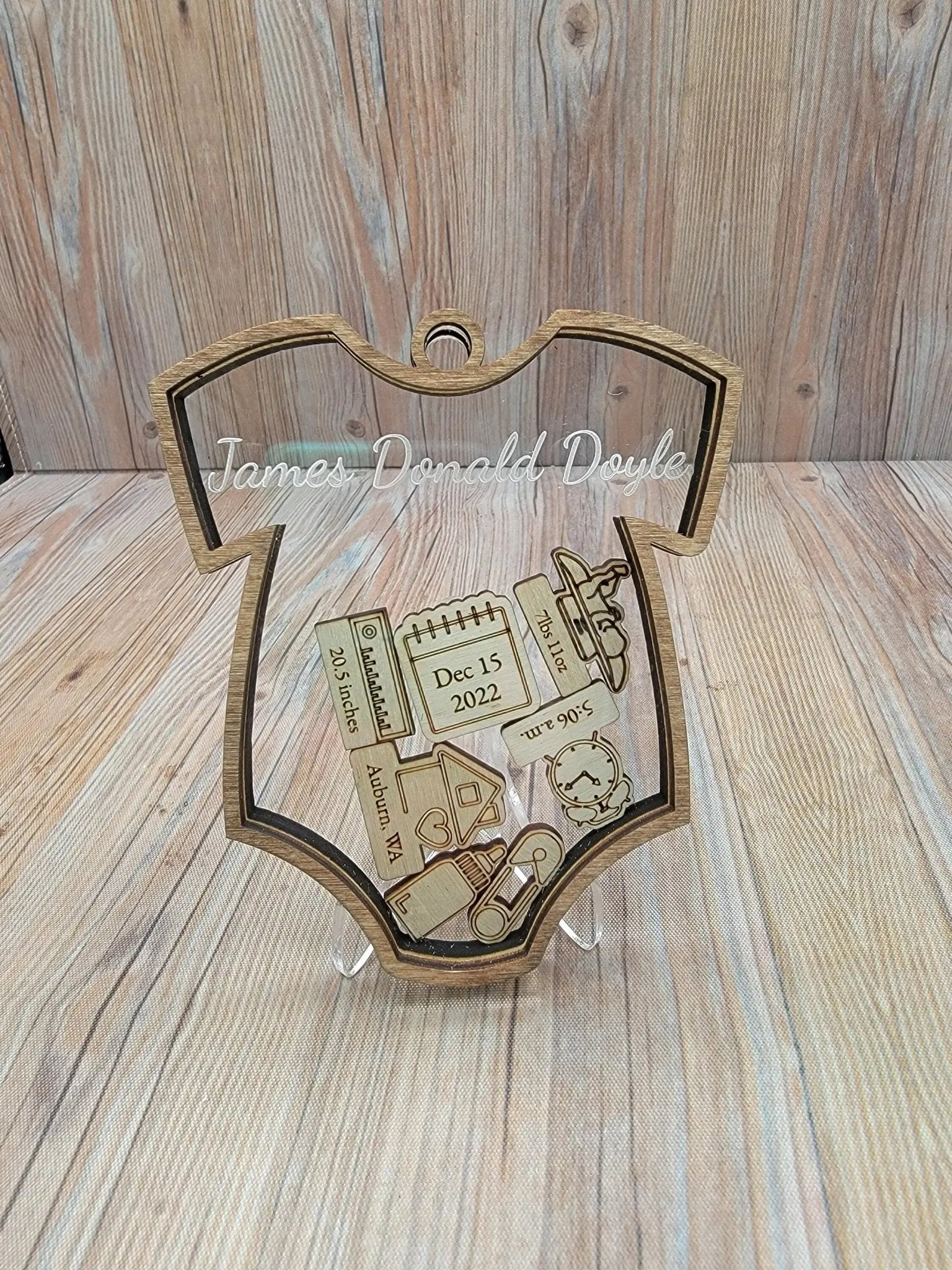 Baby's First Christmas Ornament Onesie Edition by EverLee Creations, Southern home decor detail photo 4