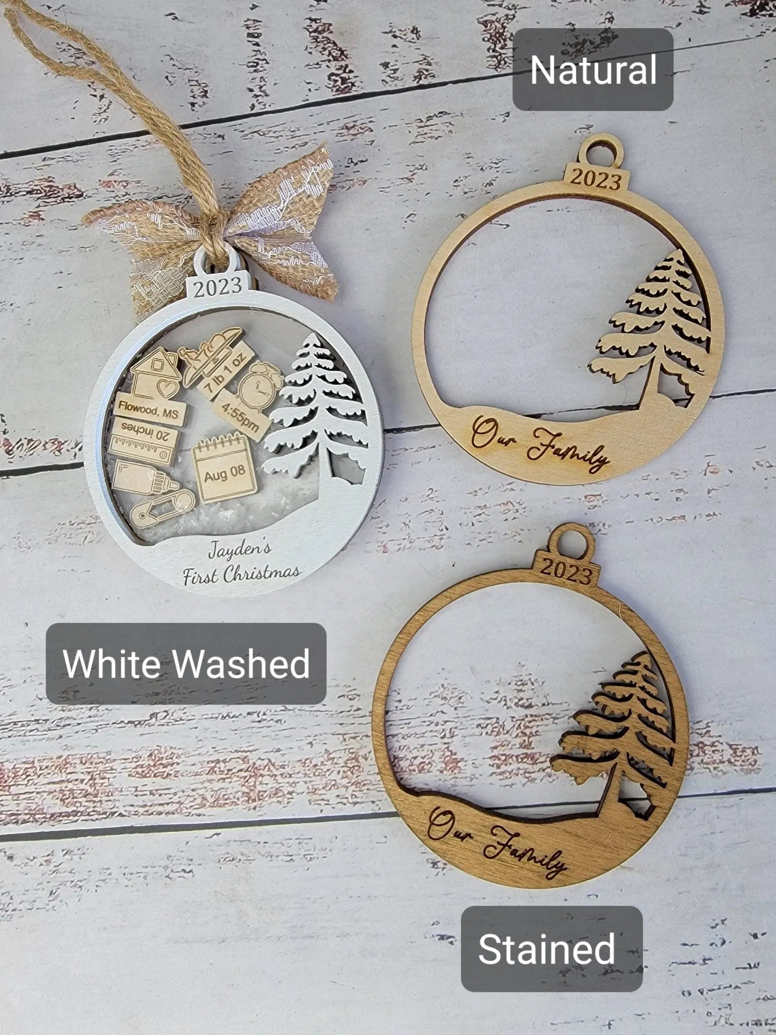 Baby's First Christmas Ornament Tree Edition by EverLee Creations, Southern home decor detail photo 6