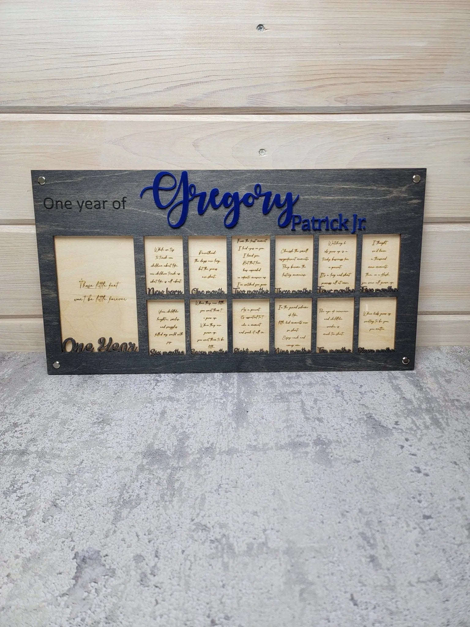 Baby's First Year Personalized Picture Frame by EverLee Creations, children's boutique clothing detail photo 7