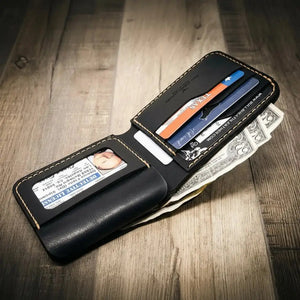 Badge Bifold Wallet by Bull Sheath Leather, handmade leather goods detail photo 23